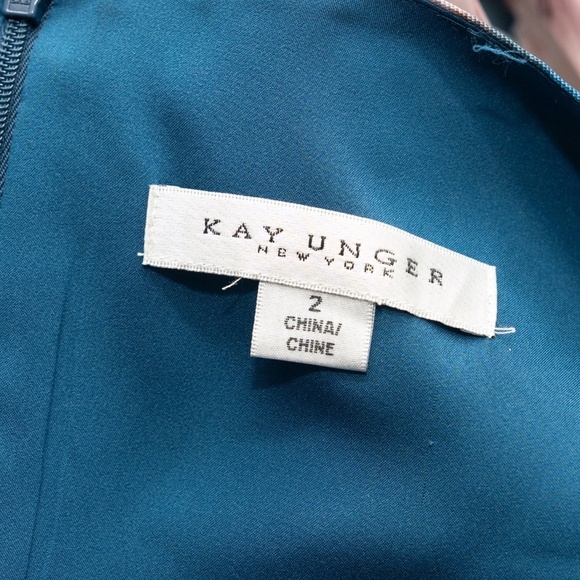 Kay Unger Lydia Tea Length Floral Dress Size 2 - Picture 4 of 11